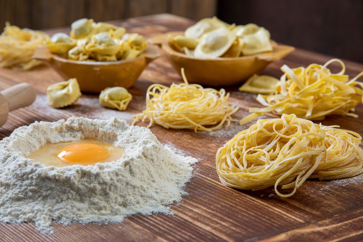 Ingredientes para pasta fresca