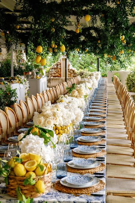 Italian Dolce Vita wedding reception table