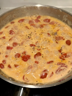 Italienisches und einfaches Rezept - Pasta mit Lachs und Wodka Schritt 5