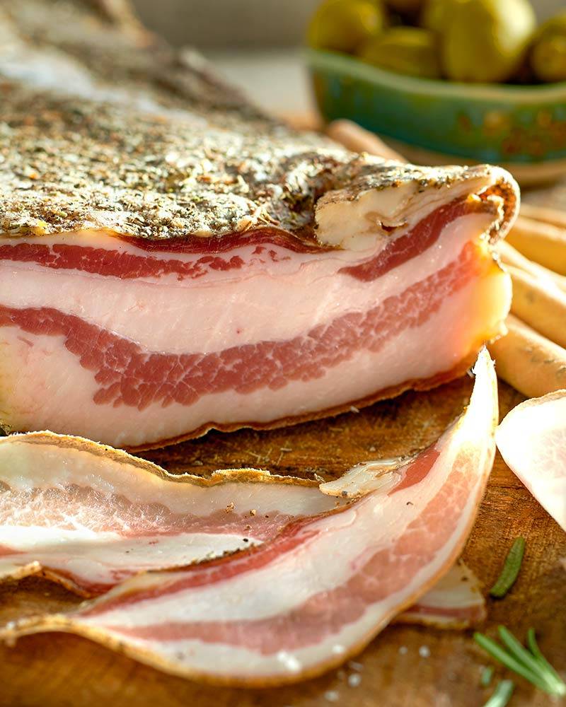 Pancetta for traditional Carbonara