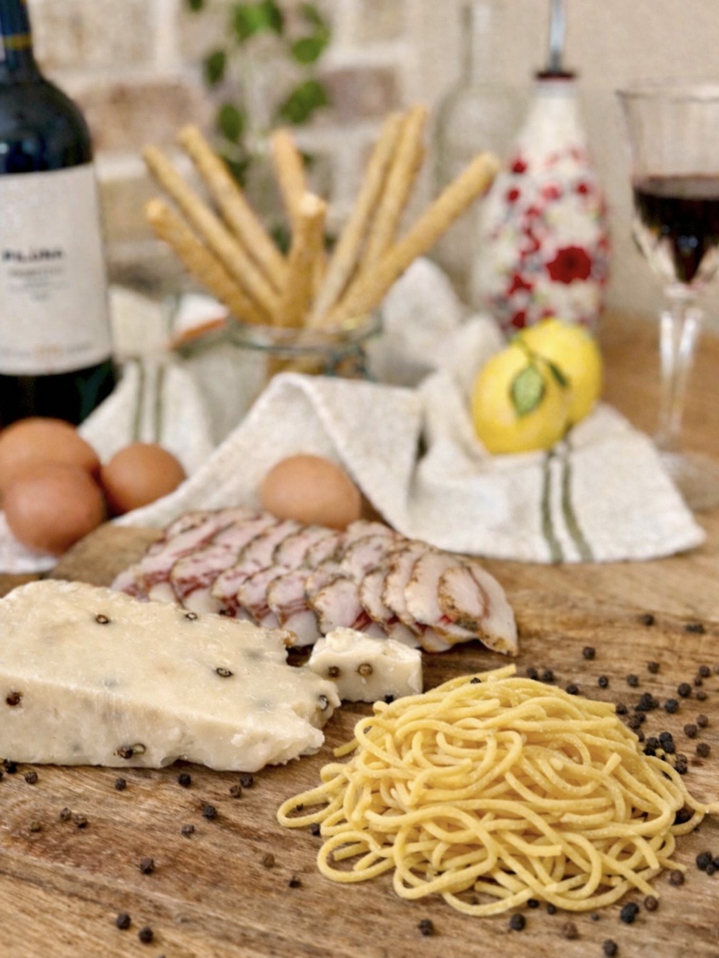 Tonnarelli carbonara romaine traditionnelle