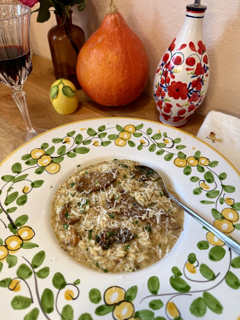 Risotto cremoso con boletus