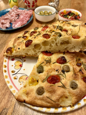 Receta italiana tradicional de focaccia paso 10