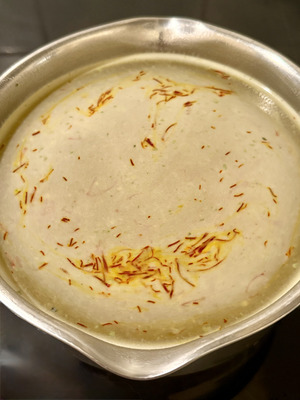 Recette de cuisine italienne du risotto à la milanaise étape 1