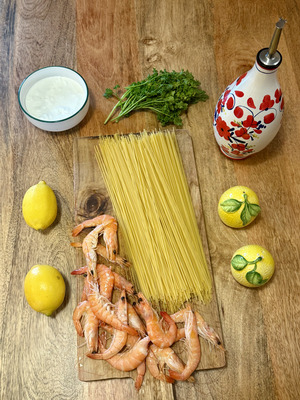 Ricetta italiana facile e veloce dei capellini ai gamberetti