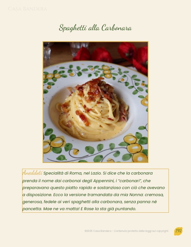 Ricettario di cucina italiana: estratto 1