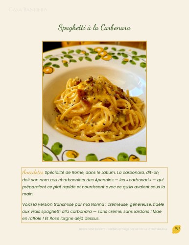 Extrait du livre de cuisine italienne de Casa Bandera