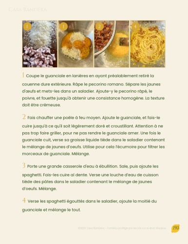 Extrait du livre de cuisine italienne de Casa Bandera 3
