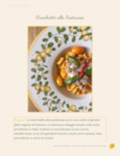 Italian Recipe: Orecchiette alla Positanese